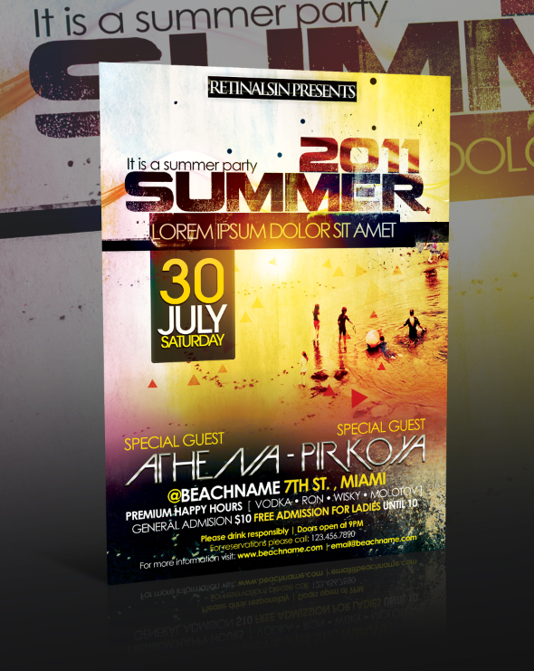 Summer Party Flyer Psd Free