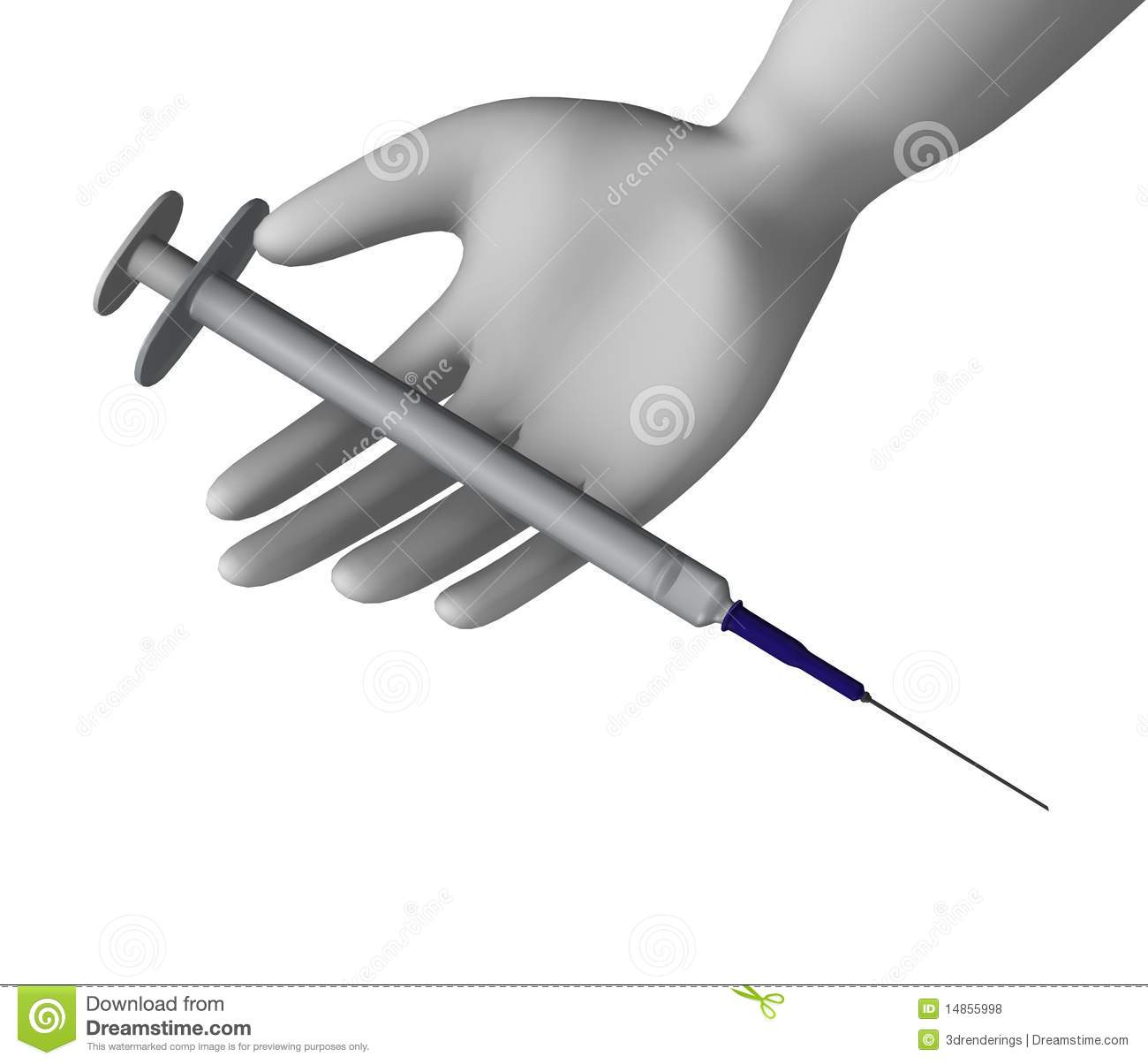 Syringe Cartoon Character