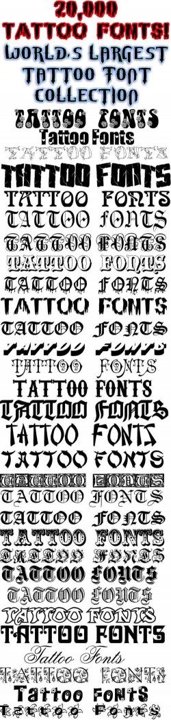 Tattoo Font PSD Styple