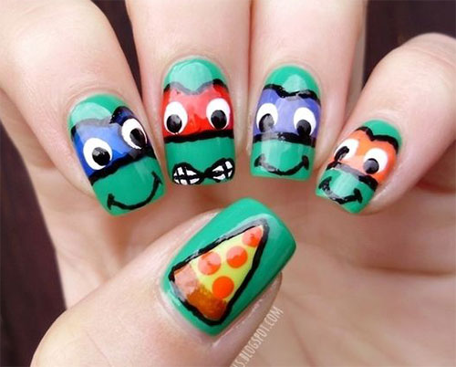 Teenage Mutant Ninja Turtles Nail Art Design