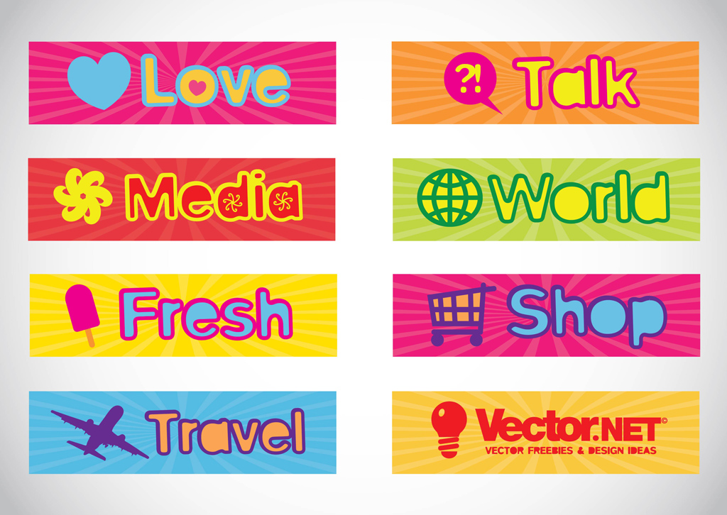 Text Banners Vectors Free