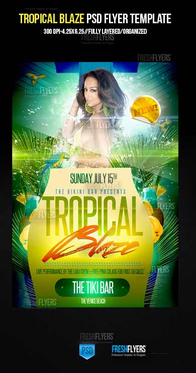 Tropical Party Flyer Template