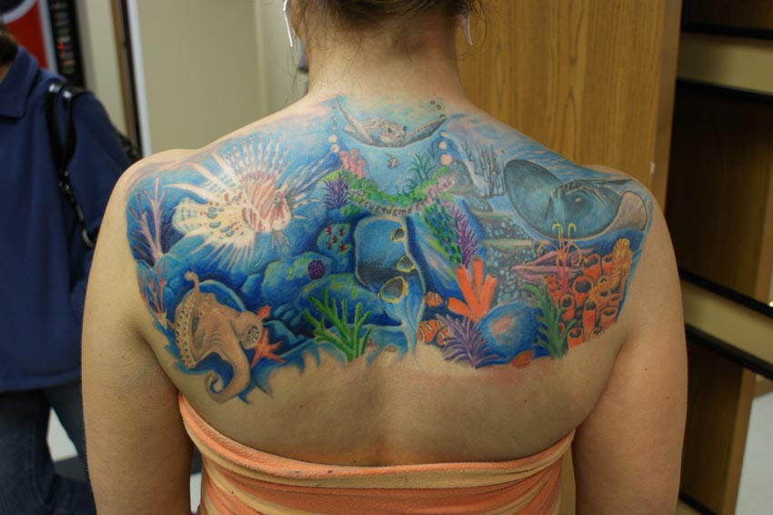 Under the Sea Back Tattoo