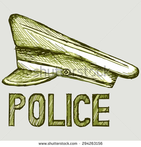 Vector Clip Art Police Caps