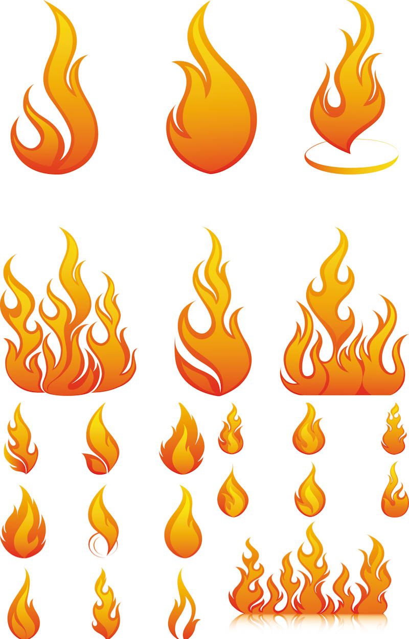 Vector Flames Free Clip Art