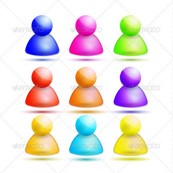 11 People Icon Different Colors Images