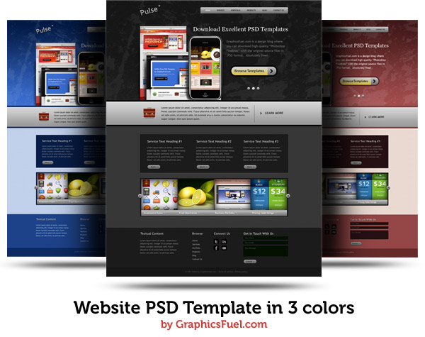 Website Template PSD Free Download