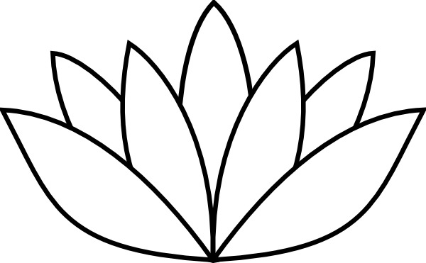 White Lotus Flower Clip Art