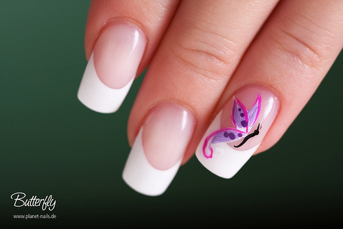 White Tip Nail Art Designs