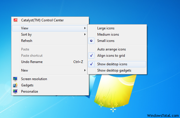 Windows 7 Show Desktop Icon