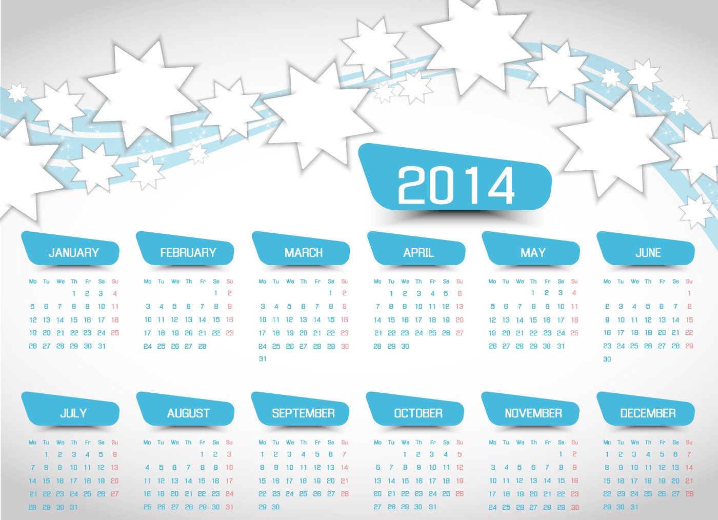 2014 Calendar Printable Designs