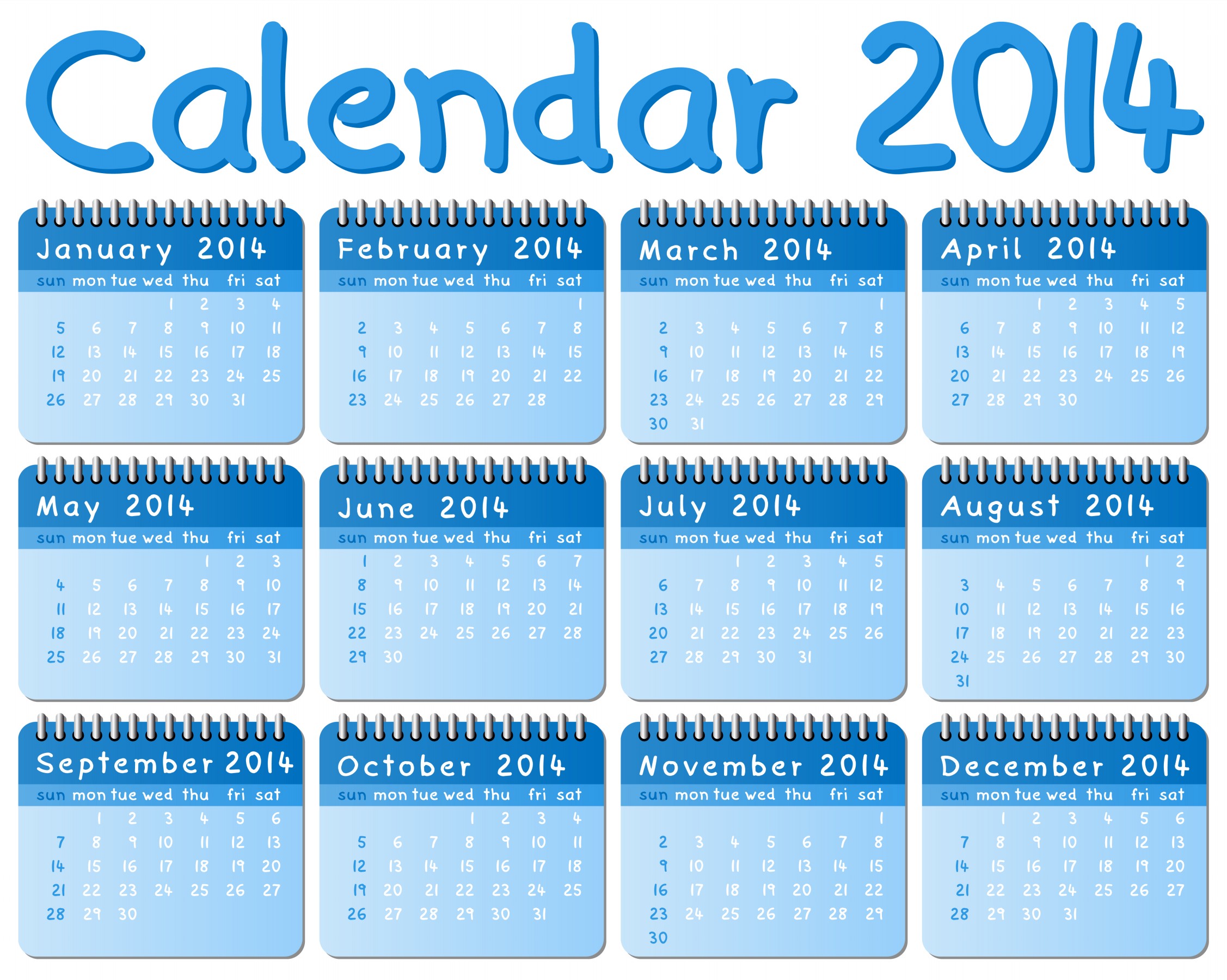 2014 Calendar Printable