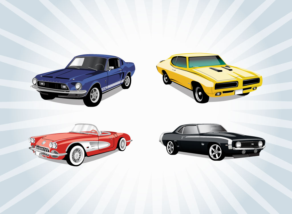 American Muscle Cars Clip Art