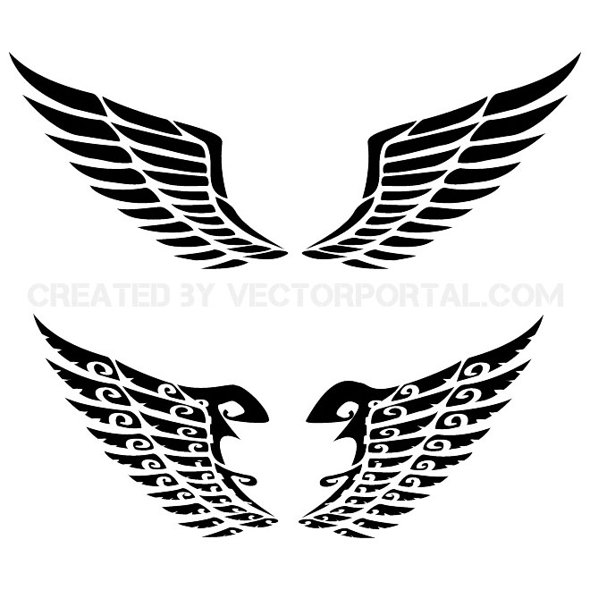 Angel Wings Vector Clip Art