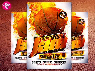 Basketball PSD Flyer Templates