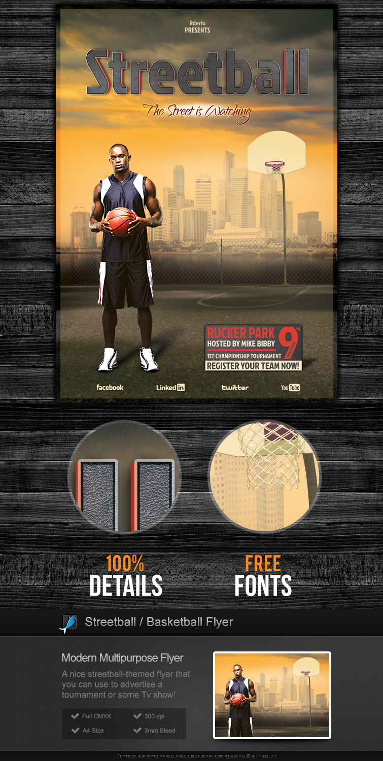 Basketball Tournament Flyer Template