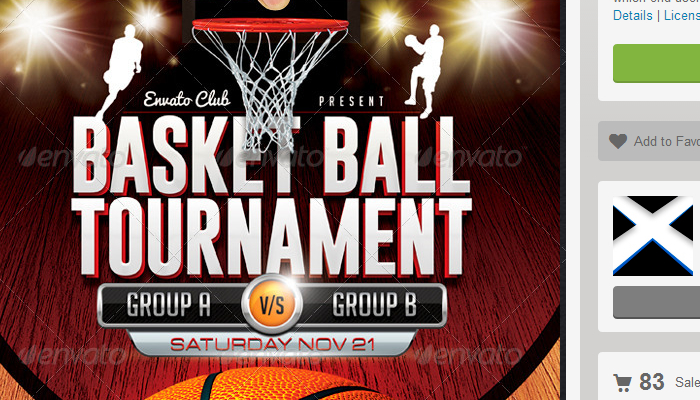 Basketball Tournament Flyer Template