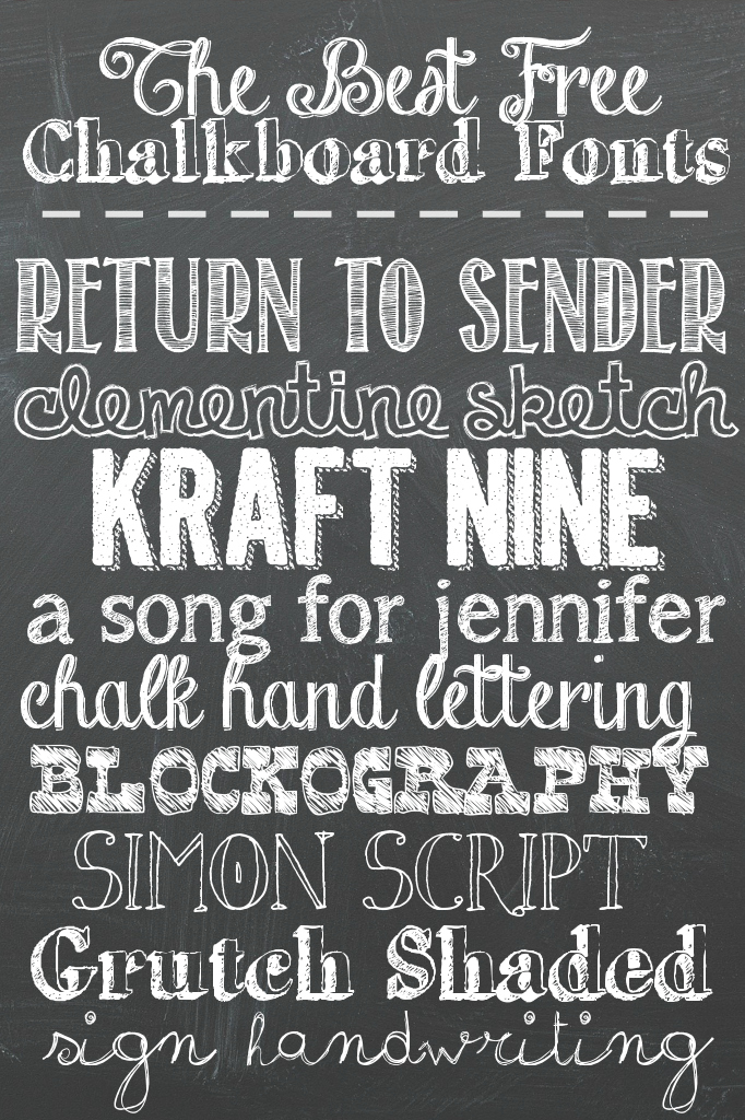 8 Best Chalkboard Fonts Images