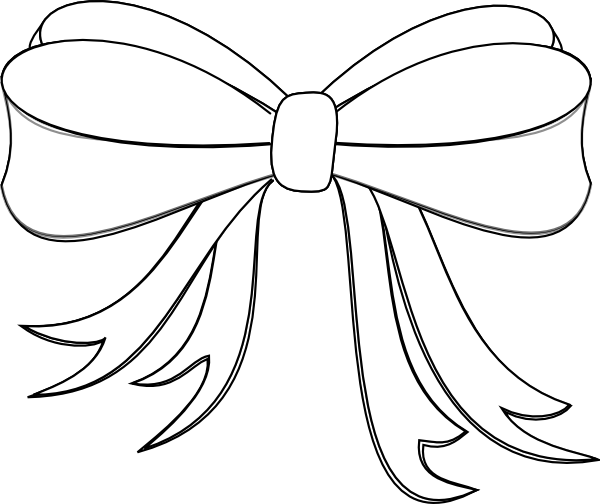 Black and White Bow Clip Art