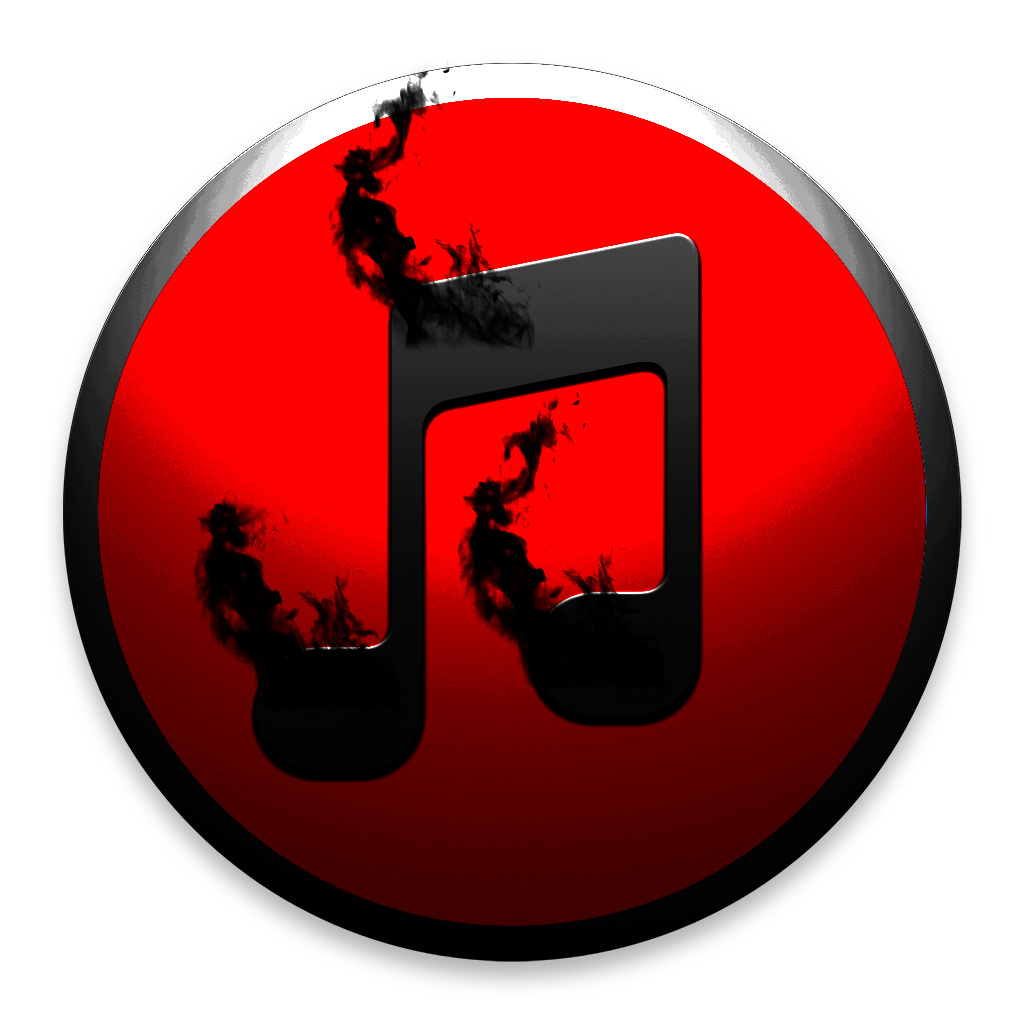 Black and White iTunes Icon Black and White iTunes Icon