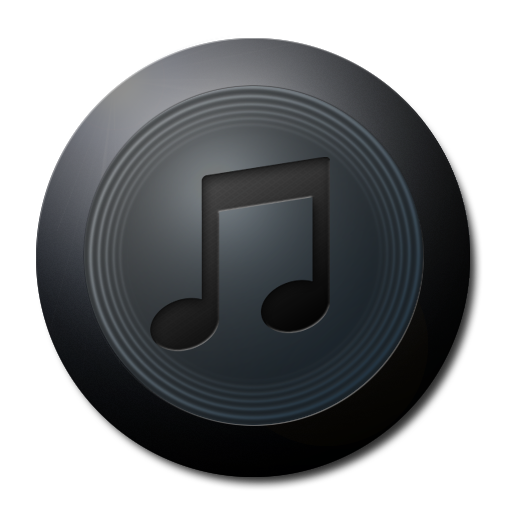 Black and White iTunes Icon Black and White iTunes Icon