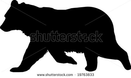 Black Bear Silhouette Clip Art