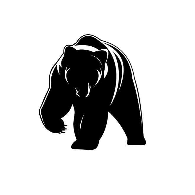 Black Bear Silhouette Vector Black Bear Silhouette Vector