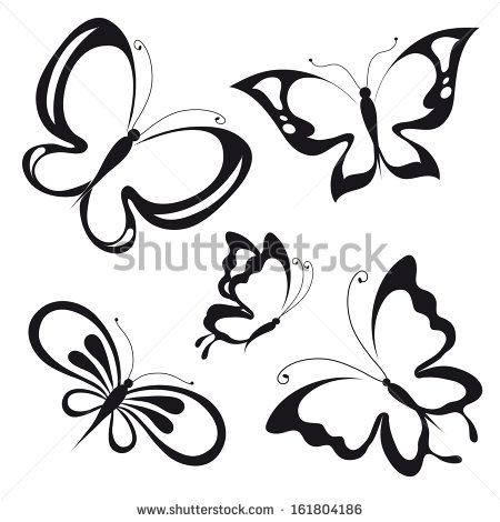 Black Butterfly Design Vector Black Butterfly Design Vector