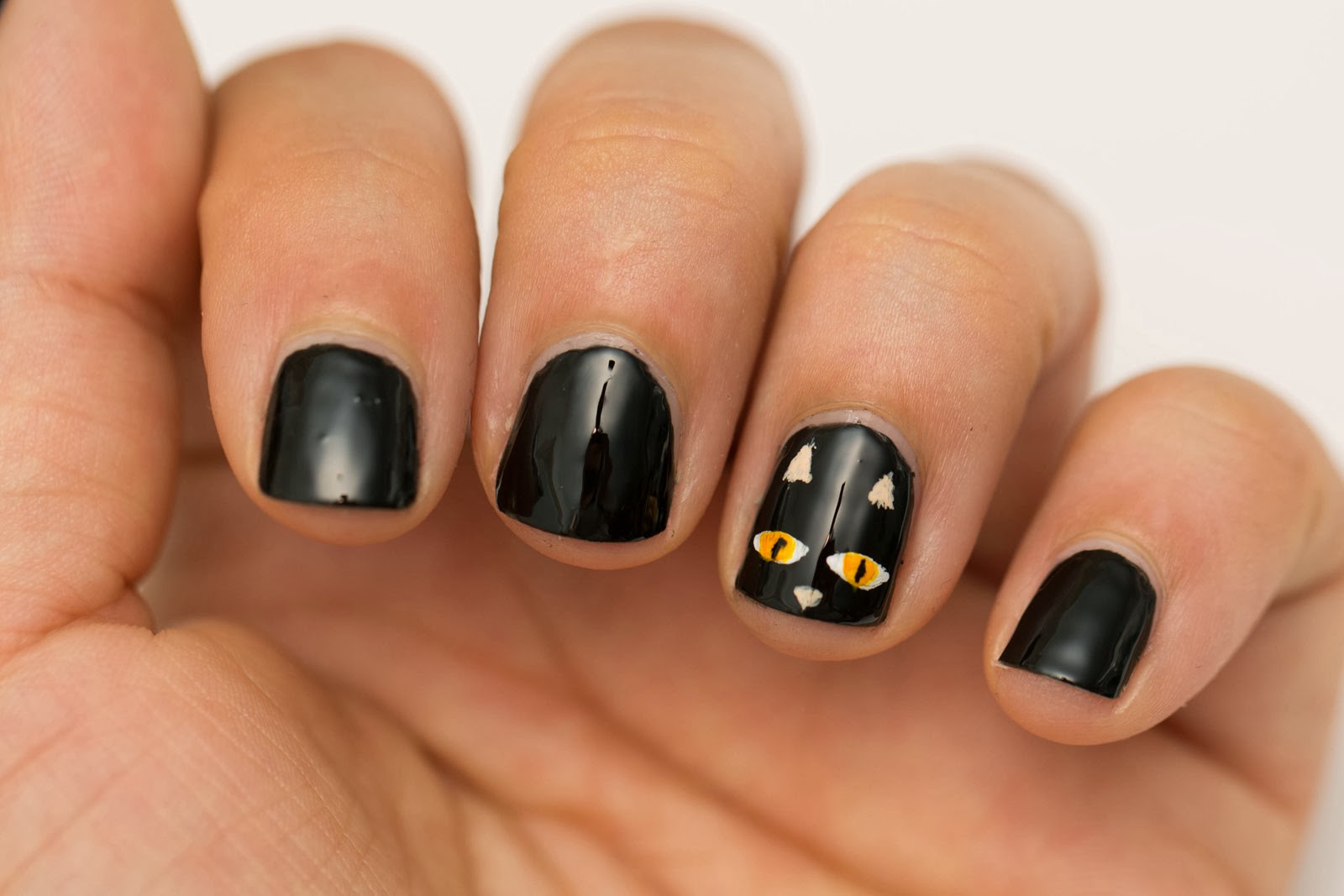 Black Halloween Nail Art Black Halloween Nail Art