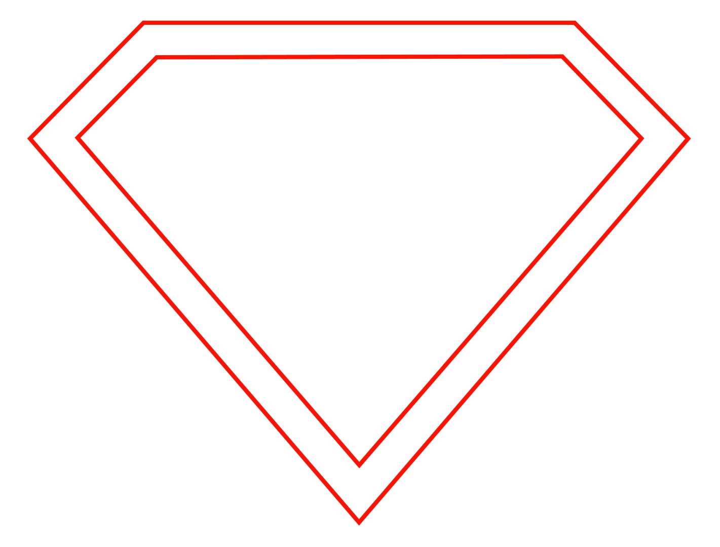 Blank Superman Logo Outline