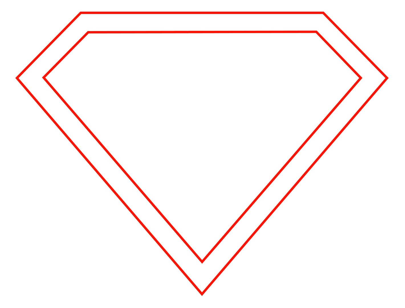 Blank Superman Logo Outline Blank Superman Logo Outline