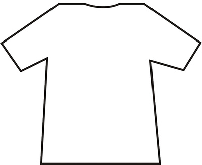 Blank T-Shirt Outline Template