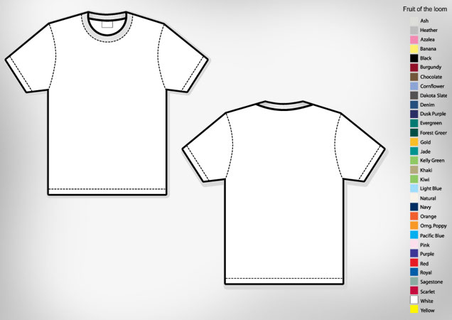 Blank T-Shirt Templates Free