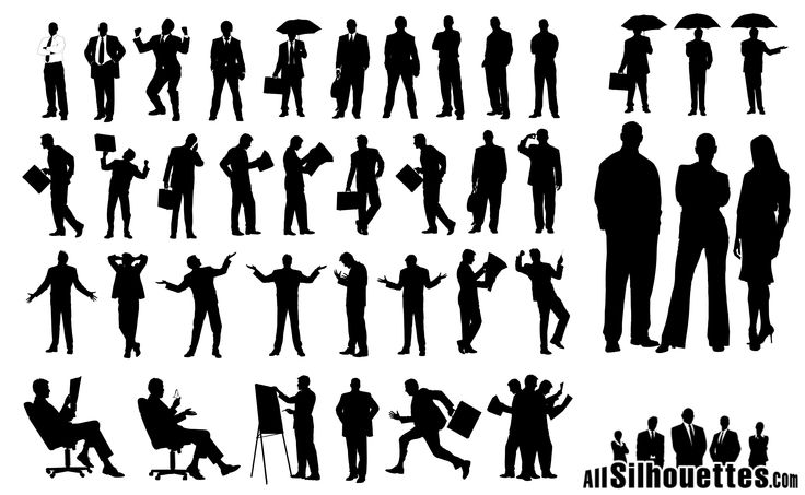 Business People Silhouette Vector