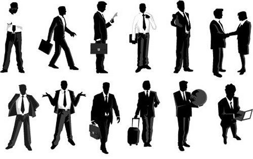 Business People Silhouette Vector