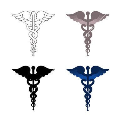 Caduceus Medical Symbol Vector