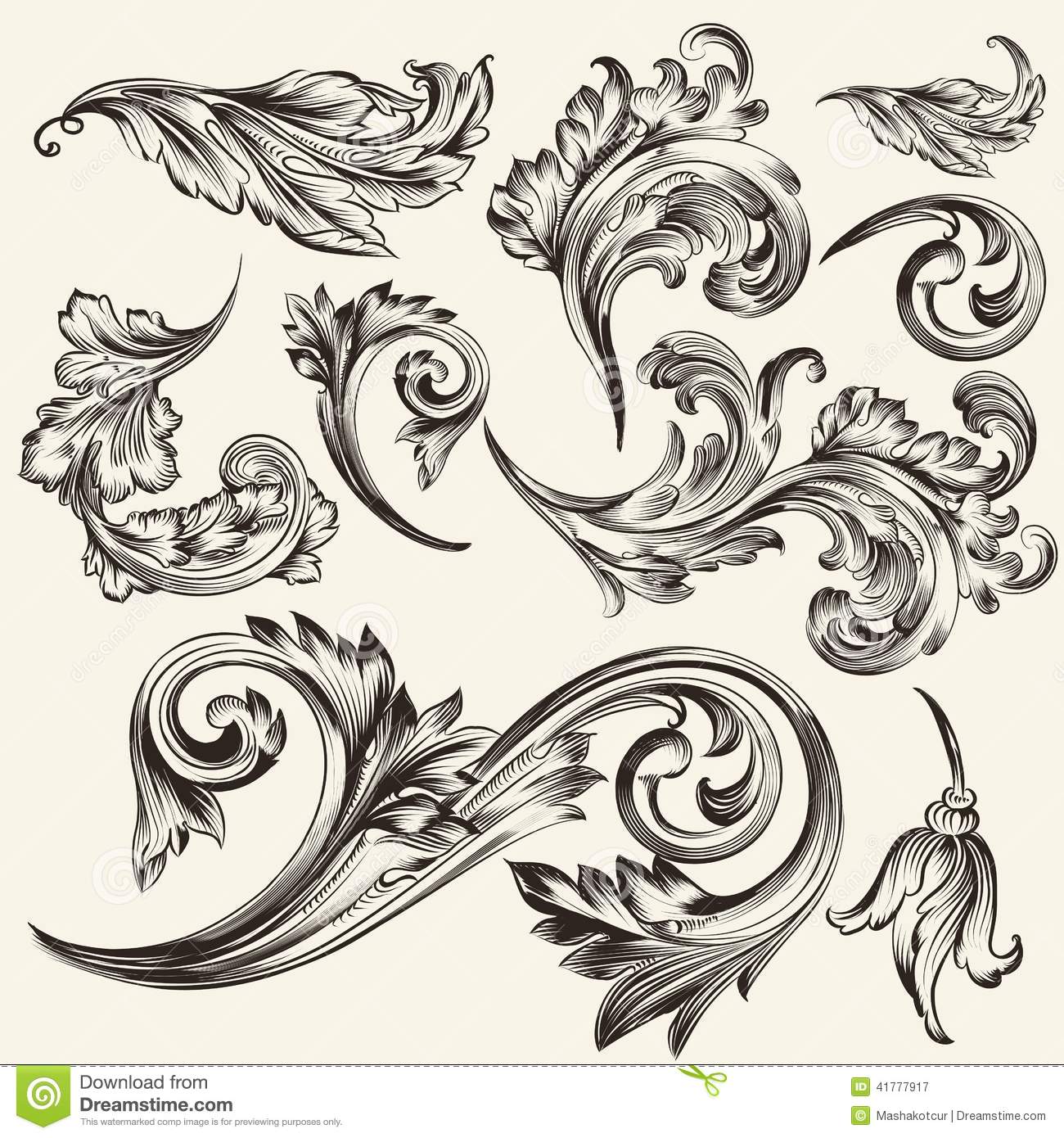 Calligraphy Flourishes Vectors