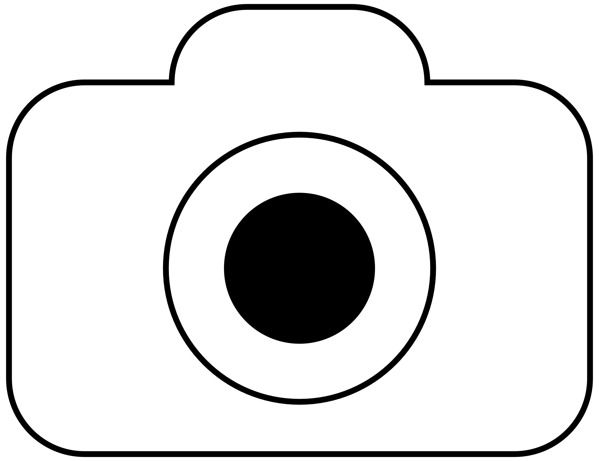 Camera Clip Art Black and White