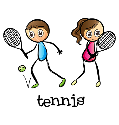 6 Women Playing Tennis Vector Graphic Images