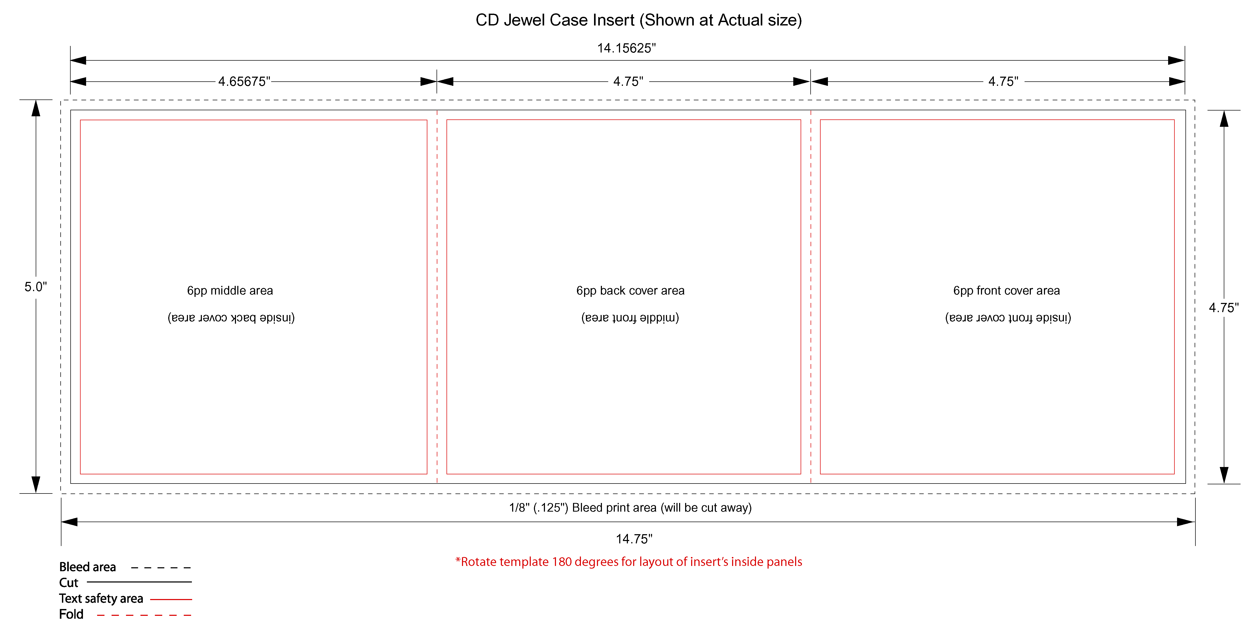 CD Jewel Case Insert Template