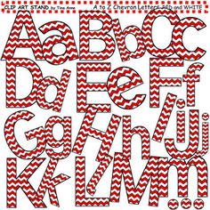Chevron Alphabet Letters Clip Art Chevron Alphabet Letters Clip Art