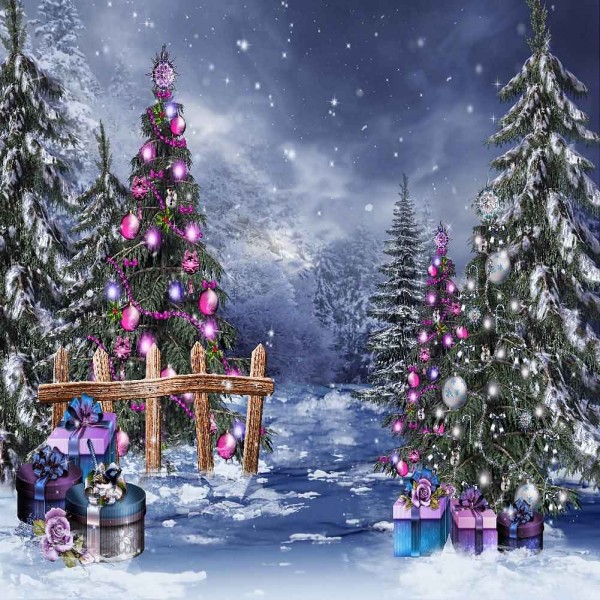 Christmas Tree Backdrop Photography