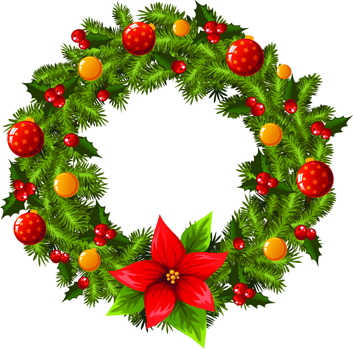 9 Christmas Wreath Vector Free Images