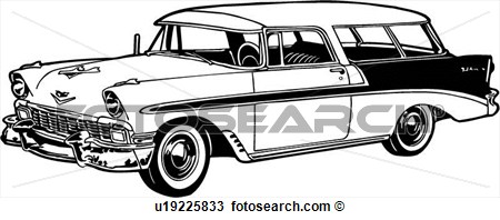 Classic Cars 57 Chevy Bel Air Clip Art