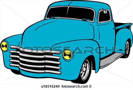 Classic Chevy Pickup Truck Clip Art