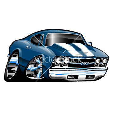 Classic Muscle Cars Cartoons