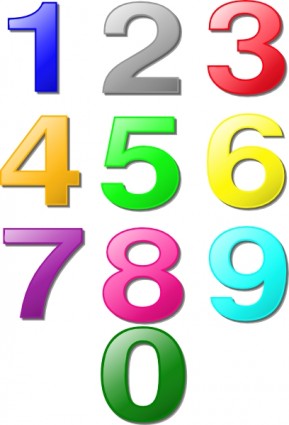 Colorful Numbers Clip Art Free