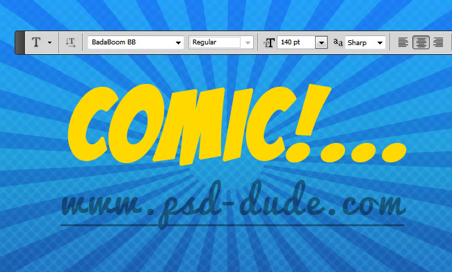 Comic Book Text Photoshop