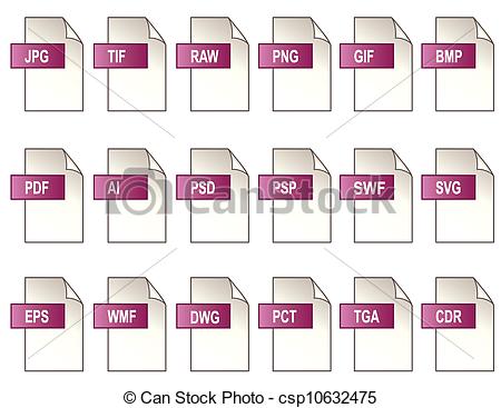 Common Photo File Format Icons