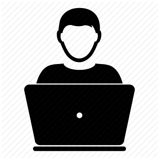 Computer Person Icon Computer Person Icon